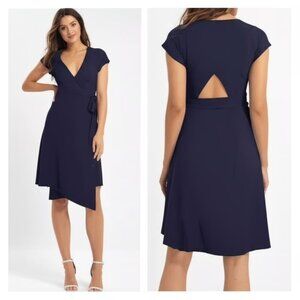 Kosan Dress Womens Navy Blue Wrap Dress Size XL Travel Packable Versatile